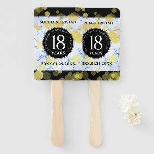 Elegant 18th Porcelain Wedding Anniversary Hand Fan