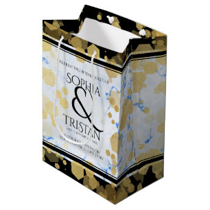 Elegant 18th Porcelain Wedding Anniversary Medium Gift Bag