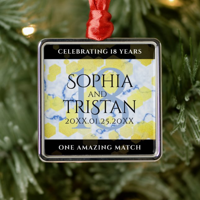 Elegant 18th Porcelain Wedding Anniversary Metal Tree Decoration (Tree)