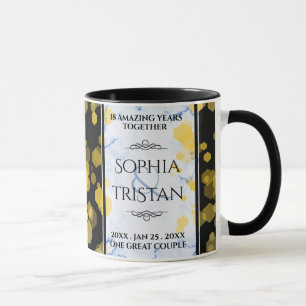 Elegant 18th Porcelain Wedding Anniversary Mug