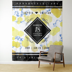 Elegant 18th Porcelain Wedding Anniversary Tapestry