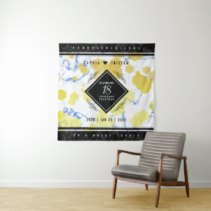 Elegant 18th Porcelain Wedding Anniversary Tapestry