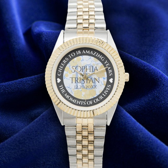 Elegant 18th Porcelain Wedding Anniversary Watch (Elegant 18th Porcelain Wedding Anniversary Wristwatch Cover Photo)