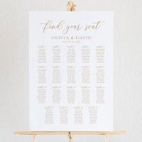 Elegant 19 Tables Find Your Seat Seating Chart