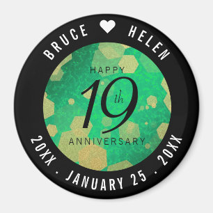 Elegant 19th Jade Wedding Anniversary Celebration Magnet