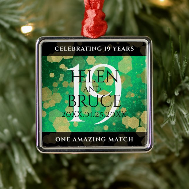 Elegant 19th Jade Wedding Anniversary Celebration Metal Tree Decoration (Tree)