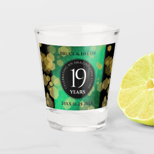 Elegant 19th Jade Wedding Anniversary Celebration Shot Glass