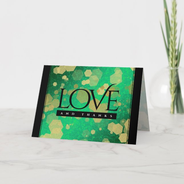 Elegant 19th Jade Wedding Anniversary Celebration Thank You Card (Front)