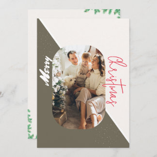 Elegant 1 arch Photo Family Christmas Card