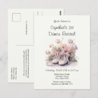 Elegant 1st Ballet Dance Recital Invitation