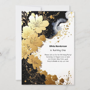 Elegant 1st Birthday Invitation