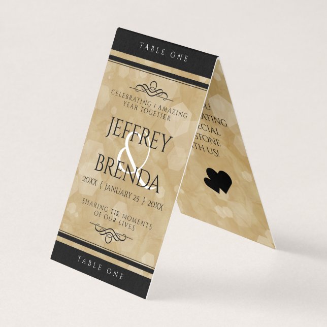 Elegant 1st Paper Wedding Anniversary Celebration (Front)