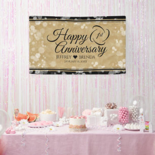 Elegant 1st Paper Wedding Anniversary Celebration Banner