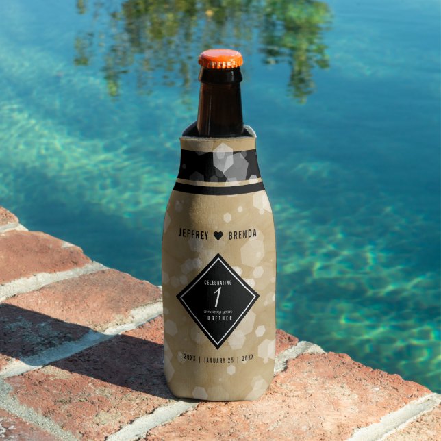 Elegant 1st Paper Wedding Anniversary Celebration Bottle Cooler (In Situ Pool)