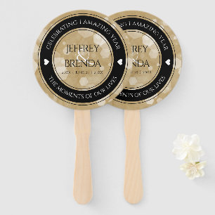 Elegant 1st Paper Wedding Anniversary Celebration Hand Fan