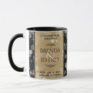 Elegant 1st Paper Wedding Anniversary Celebration Mug