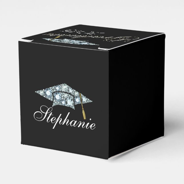 Elegant 2015 Diamond Graduation Cap Favour Box (Front Side)