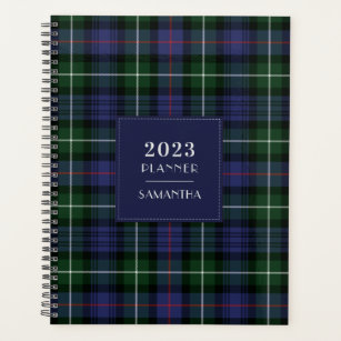 Elegant 2023 Plaid Tartan Clan MacKenzie Rustic Planner
