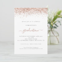 Elegant 2024 Graduation Rose Gold Glitter