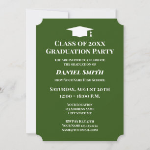 Elegant 2025 graduation party invitation template