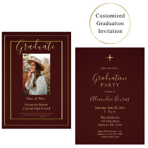 Elegant 2025 Graduation Party Orthodox Invite