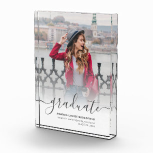 Elegant 2025 Graduation Script Photo Block