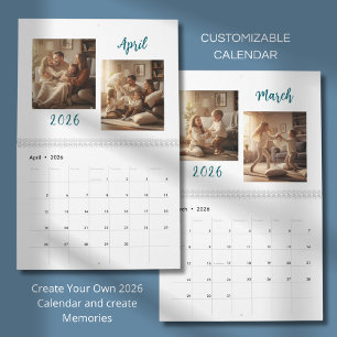 Elegant 2026 Family Photo Calendar