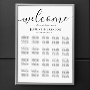 Elegant 20 Table Wedding Seating Chart