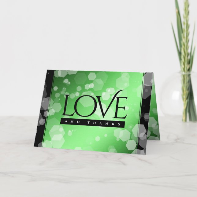 Elegant 20th 38th 55th Emerald Wedding Anniversary Thank You Card (Front)