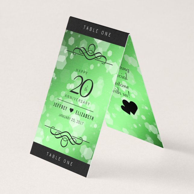 Elegant 20th Emerald Wedding Anniversary (Front)