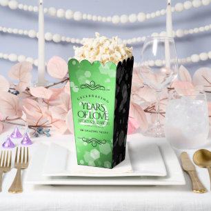 Elegant 20th Emerald Wedding Anniversary Favour Box