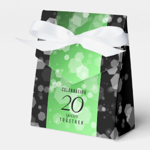 Elegant 20th Emerald Wedding Anniversary Favour Box