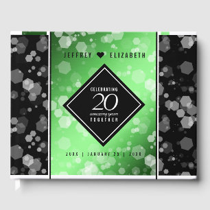 Elegant 20th Emerald Wedding Anniversary Guest Book