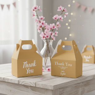 Elegant 21st Birthday Favour Boxes - Gold and Whit