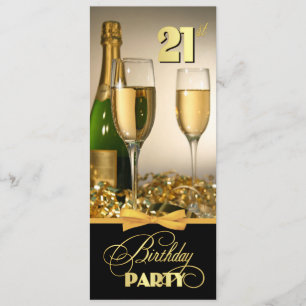 Elegant 21st Birthday Party Invitations