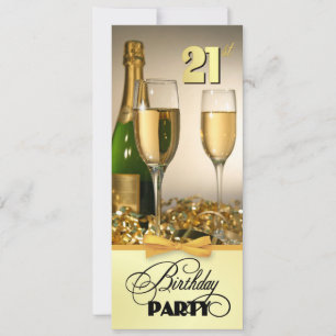 Elegant 21st Birthday Party Invitations