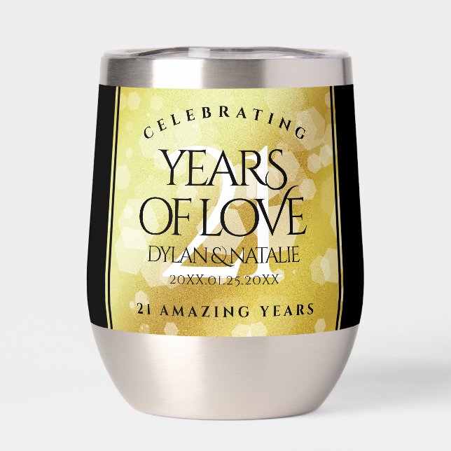 Elegant 21st Brass Wedding Anniversary Celebration (Back)