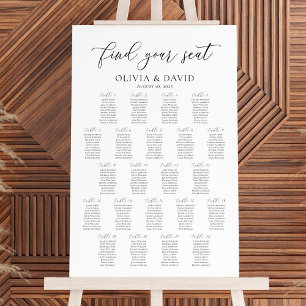 Elegant 22 Tables Find Your Seat Seating Chart