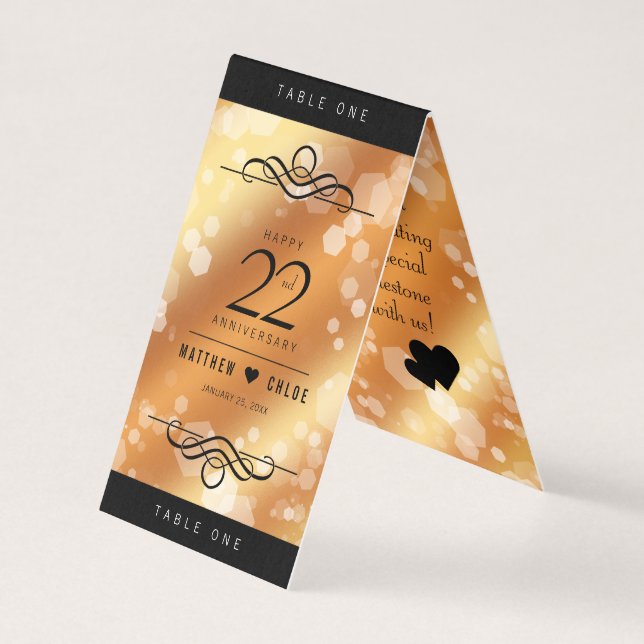 Elegant 22nd Copper Wedding Anniversary (Front)