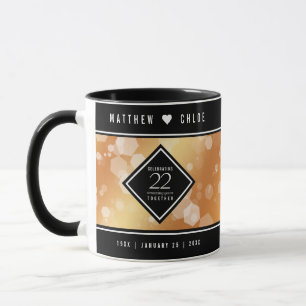 Elegant 22nd Copper Wedding Anniversary Mug