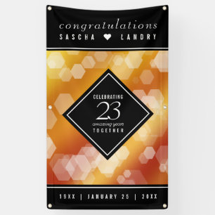Elegant 23rd Imperial Topaz Wedding Anniversary Banner