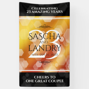 Elegant 23rd Imperial Topaz Wedding Anniversary Banner