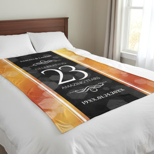 Elegant 23rd Imperial Topaz Wedding Anniversary Fleece Blanket