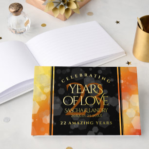 Elegant 23rd Imperial Topaz Wedding Anniversary Guest Book