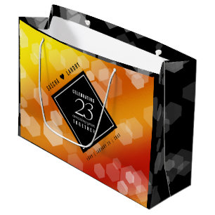 Elegant 23rd Imperial Topaz Wedding Anniversary Large Gift Bag