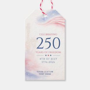 Elegant 250th American Independence Day 4th July Gift Tags