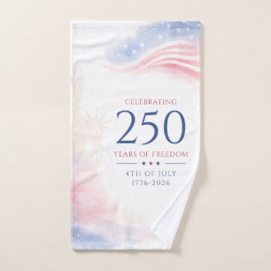 Elegant 250th American Independence Day 4th July Hand Towel