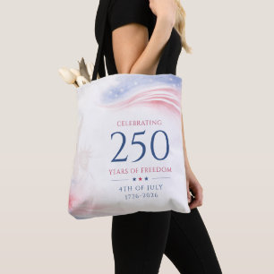 Elegant 250th American Independence Day 4th July Tote Bag