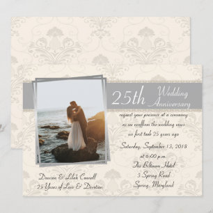 Elegant 25th Anniversary Celebration Invitation