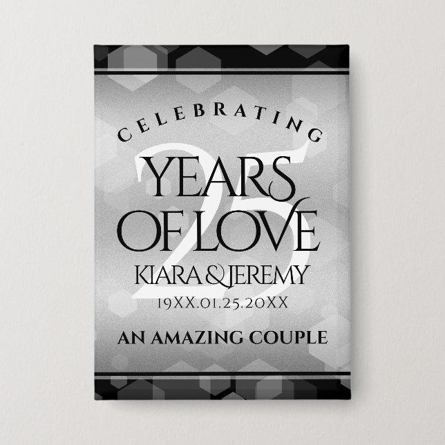 Elegant 25th Silver Wedding Anniversary (Front)